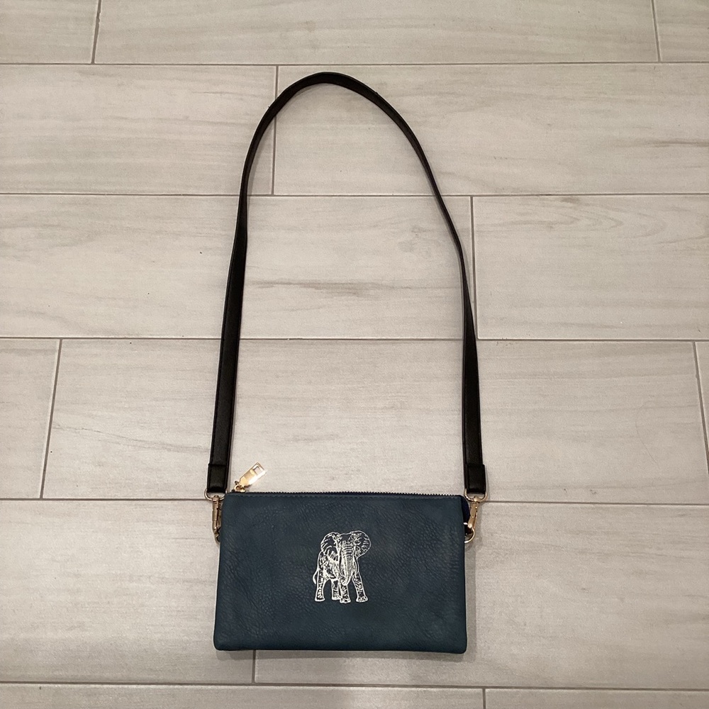 Shara Porter Elephant Pattern Crossbody Bag